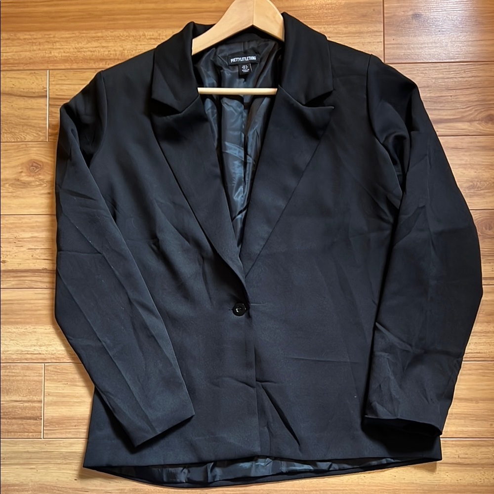 PrettyLittleThing Black Pantsuit